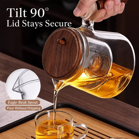 Glass Tea Set with Tea-Water Separation